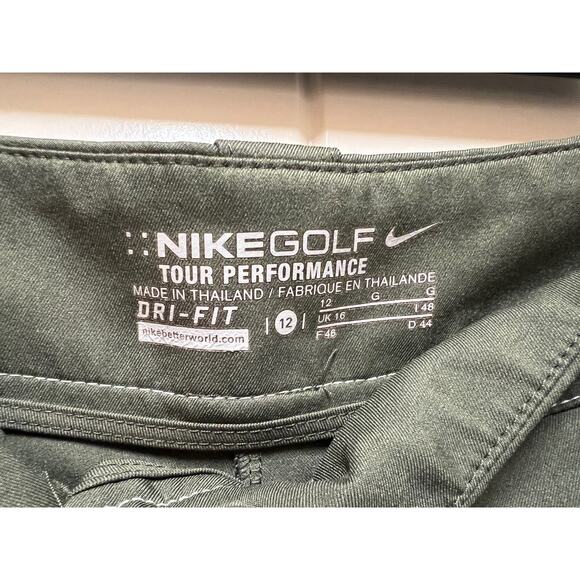 Nike Golf Dri-fit walking shorts - Size 12 Olive Green like new - Picture 3 of 5